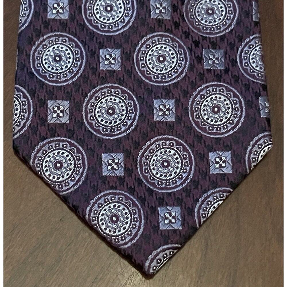 Fabio Fazio Purple Black Hand Made 100% Silk Men’s Neck Tie Made In China